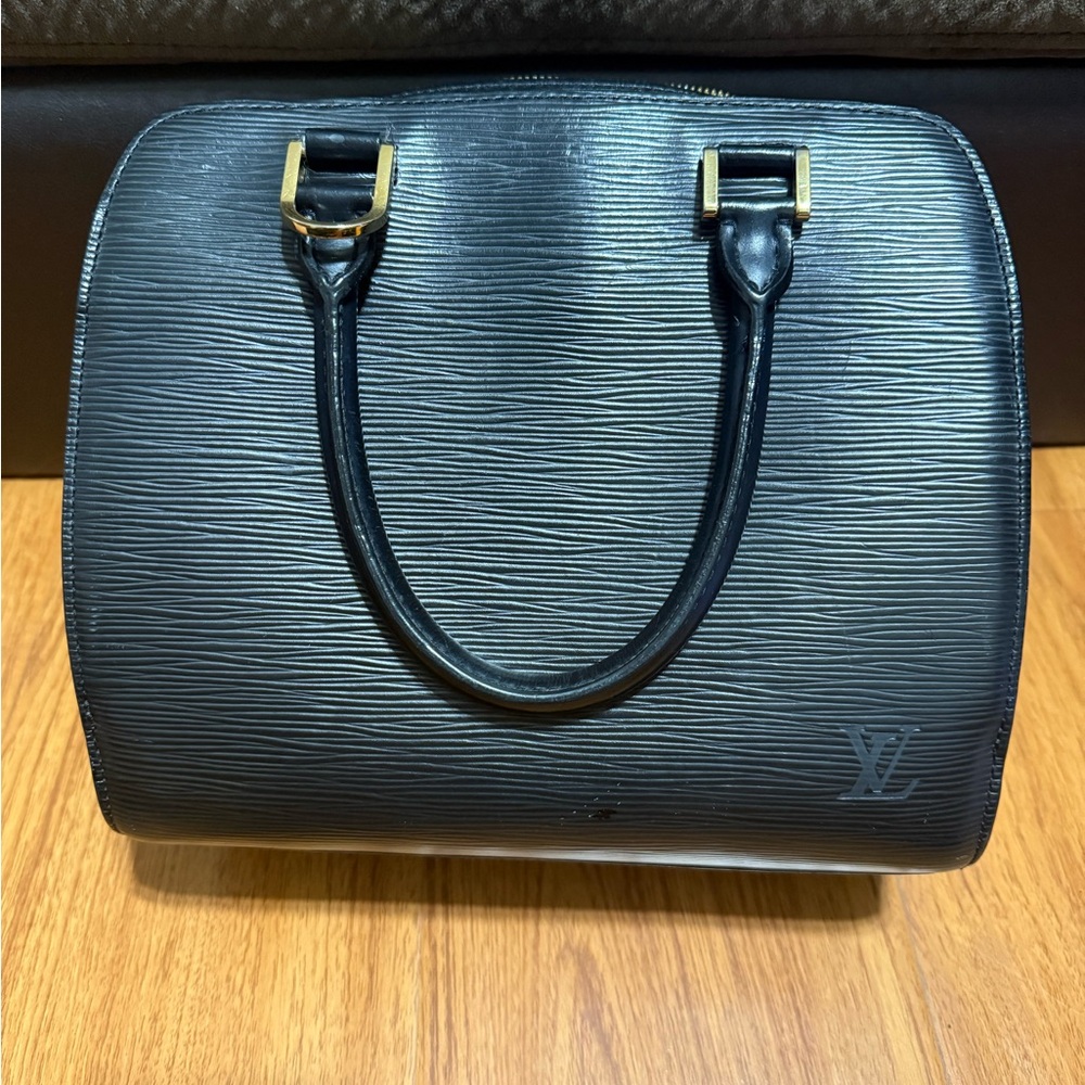 Louis Vuitton Black Epi Leather Satchel